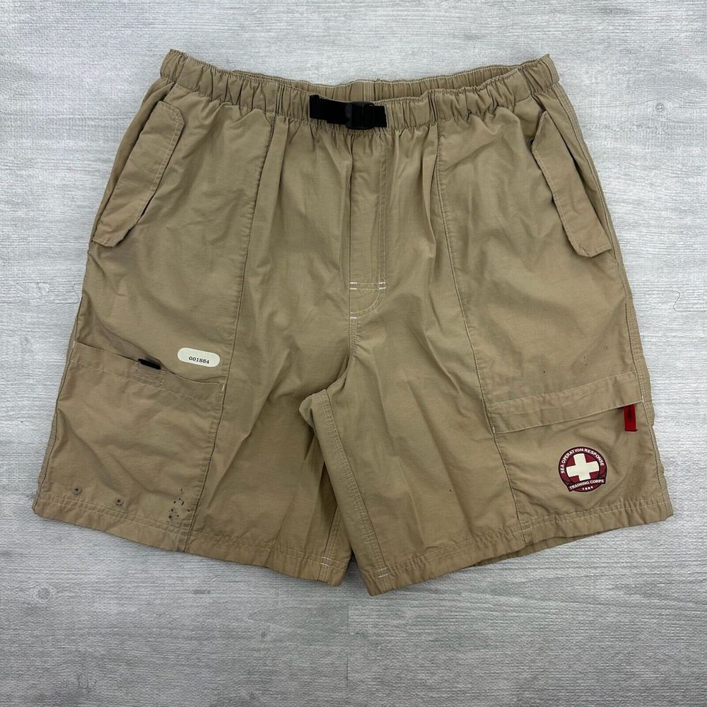 Victorinox Swim Shorts Mens‎ L Beige Belted Cargo Trunks Sea Operation Response